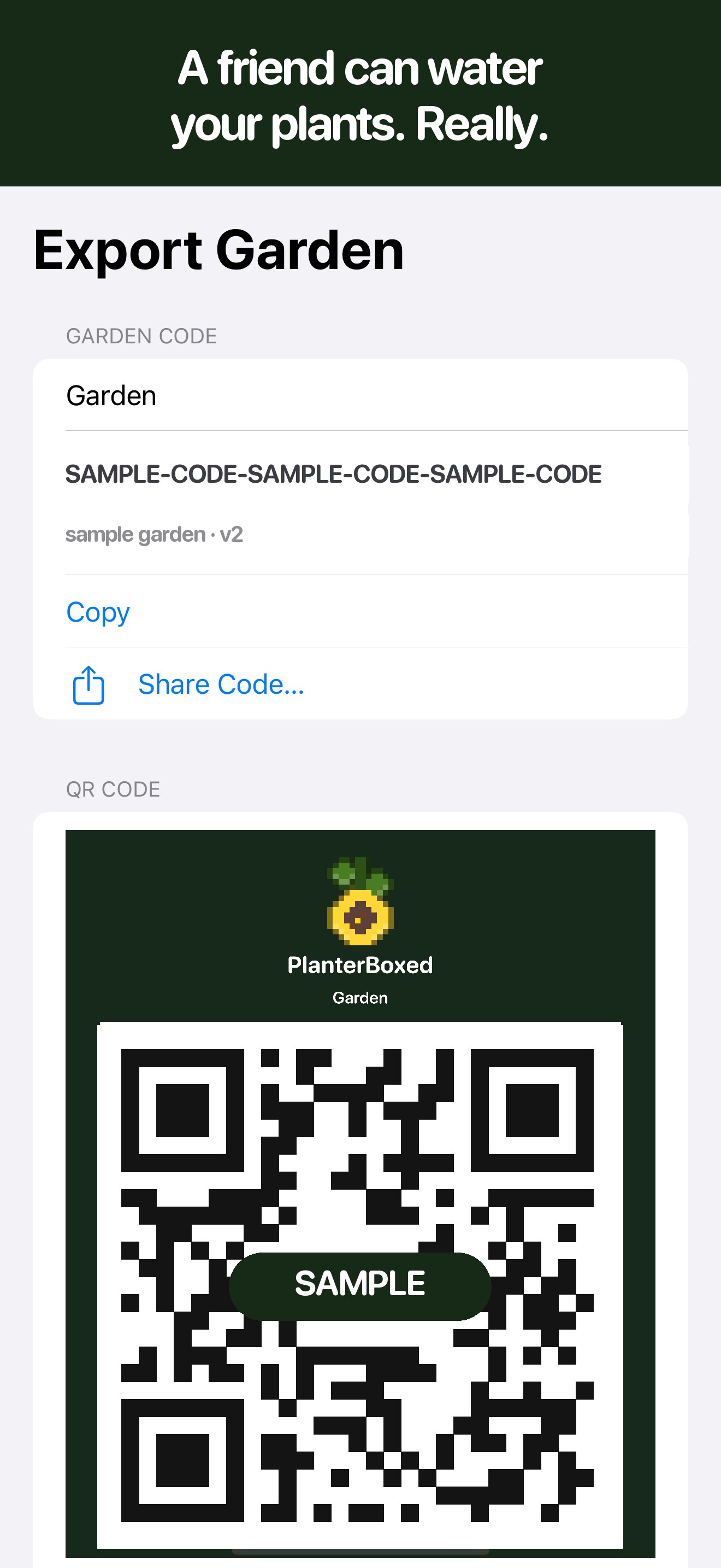 Sharing a garden with a friend in PlanterBoxed — 'A friend can water your plants. Really.'